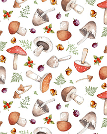 Mushroom Chintz